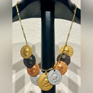 Antique Coin Pendant Necklace
